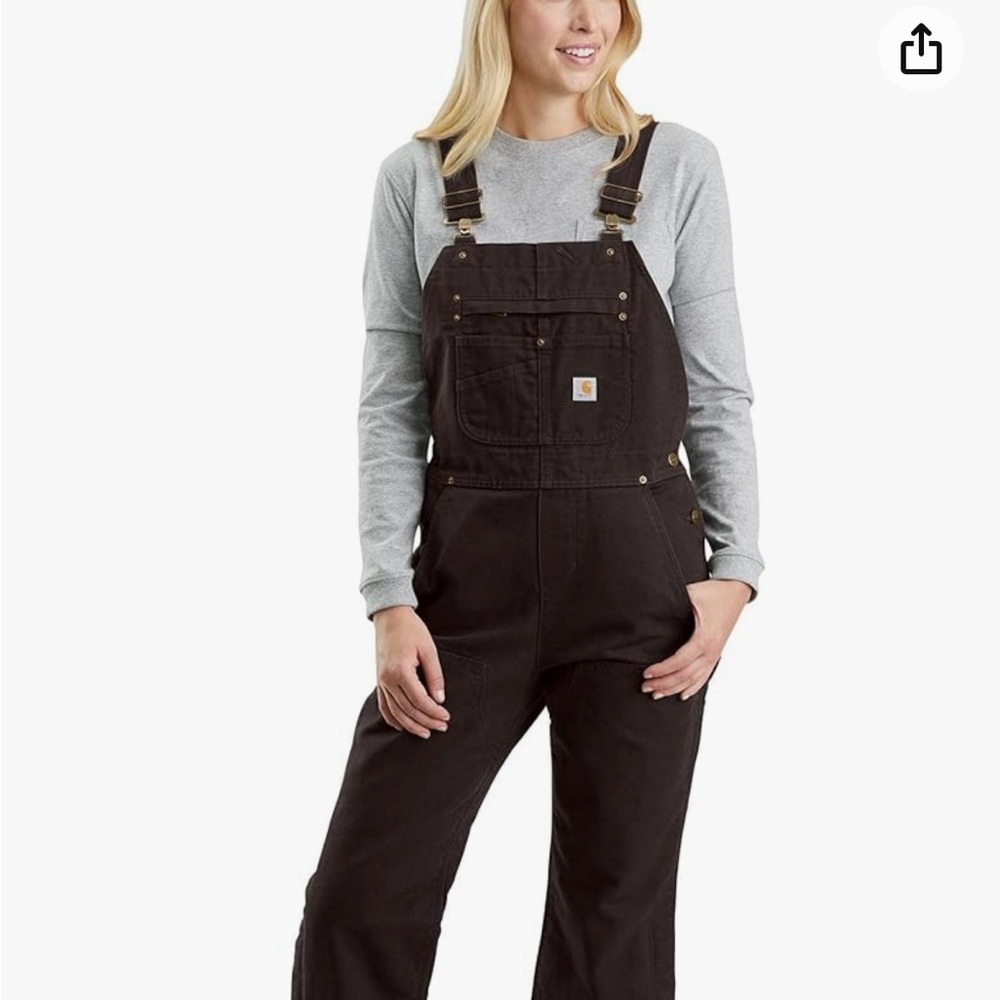 Carhartt womens Relaxed Fit Washed Duck Insulated Bib Overall